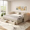Flieks Polsterbett 90x190cm mit Ausziehbett, Schlafsofa Produktbild-Vorschau 1
