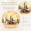 formano LED Deko-Kugel Winterhaus 12 cm Glas Timer Produktbild-Vorschau 4