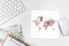 MuchoWow® Mauspad Mousepad Weltkarte - Rot - Grau 20x20 cm Produktbild-Vorschau 5