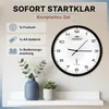 MONZANA Funkwanduhr Geräuscharm Schwarz Weiß 31cm Groß Produktbild-Vorschau 2