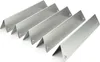 A set of five stainless steel heat shields for a grill, arranged diagonally on a white background. Podgląd zdjęcia produktu
