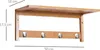 HOMCOM Wandgarderobe Garderobe mit Haken Wandmontage Produktbild-Vorschau 3