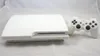 A white PlayStation 3 Slim console and a white controller are displayed on a white background. Produktbild-Vorschau