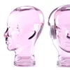 Skleněná hlava MICK fialová transparentní | 29cm Skleněná Náhled obrázku produktu 1