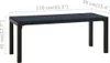 vidaXL Gartenbank 110 cm Stahl und WPC Schwarz Produktbild-Vorschau 7