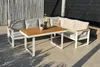 Gartenlounge Cube Essgruppe Weiß Ecksofa verstellbar Produktbild-Vorschau 3