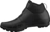 A black FIZIK Terra Artica X5 GTX cycling shoe is shown from the side against a white background. Produktbild-Vorschau