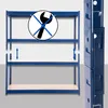 CLP Schwerlastregal 160x60x180 cm blau Produktbild-Vorschau 6