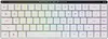 A white mechanical keyboard with RGB lighting. Voir les images du produit