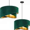 Two green pendant lamps with gold interiors are shown against a white background. Anteprima dell’immagine prodotto