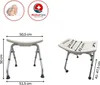 Duschhocker | höhenverstellbarer Duschstuhl 47-51cm | Produktbild-Vorschau 7
