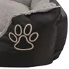 vidaXL Hundebett mit gepolstertem Kissen Größe L Schwarz Produktbild-Vorschau 3