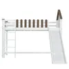 Hochbett mit Lattenrost, Trittleiter und Rutsche, 90x200 Produktbild-Vorschau 5