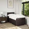 Boxspringbett mit Matratze Dunkelbraun 90x200 cm Stoff Produktbild-Vorschau 4