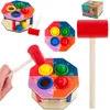 Montessori Hammer Spiel Holzhammer + Hammerschlag Bunt Produktbild-Vorschau 16