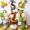 Tierkopf Folienballon Set Waldtiere für Kinder Geburtstag Produktbild-Vorschau 3