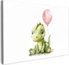 Leinwand Bilder 60x40 cm - Kinder Ballon - Elefant - Rosa, Produktbild-Vorschau 1