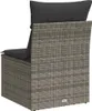 vidaXL Gartensofa ohne Armlehnen mit Kissen Grau Poly Produktbild-Vorschau 6