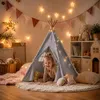 Detský stan tipi detský vigvam detský domček sivý 80x80x110 Náhľad obrázku produktu 7