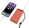 A smartphone is connected to a power bank with a charging cable. The power bank has a digital display showing '90'. Voir les images du produit
