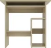 A light wood-colored desk with shelves, shown from the front against a white background. Anteprima dell’immagine prodotto