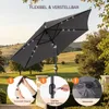 FCH Sonnenschirm 266cm mit Solar-LED-Beleuchtung,9ft Produktbild-Vorschau 4