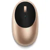 A top-down view of a gold and black wireless computer mouse against a white background. Produktbild-Vorschau