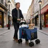 2 in 1 Klappbar Hundewagen Hundebuggy Bis 20kg,Pet Stroller Produktbild-Vorschau 1