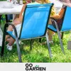 Metall Gartenstühle für Terrasse Balkon Gartensessel blau 4 Produktbild-Vorschau 3