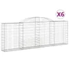 vidaXL Gabionen mit Hochbogen 6 Stk. 300x30x100/120cm Produktbild-Vorschau 3