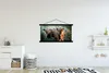 MuchoWow® Textilposter Schottische Hochlandrind - Wald - Produktbild-Vorschau 2