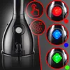 Close-up of a black garment steamer with illuminated indicator lights and icons highlighting features. Produktbild-Vorschau