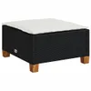 6-tlg. Garten-Sofagarnitur mit Kissen Schwarz Poly Rattan Produktbild-Vorschau 3