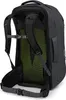 The back view of a gray Osprey Farpoint 70 travel backpack. Produktbild-Vorschau