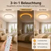 Lámpara de techo LED con luz nocturna de 1800K, 24W. Vista previa de la imagen del producto 3