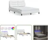 The Living Store Bettgestell mit LED Weiß 140x200 cm Produktbild-Vorschau 1