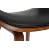 Miliboo - Design-Stuhl Schwarz und dunkles Holz Nussbaum Produktbild-Vorschau 6