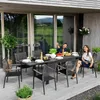 A couple is enjoying a meal on a patio next to a large sliding glass door. Náhled obrázku produktu