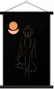 MuchoWow® Textilposter Frau - Gold - Schwarz - Produktbild-Vorschau 1