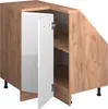 A corner cabinet with one door open, showing shelves inside. Náhled obrázku produktu