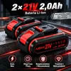 AJIEQAQ Wiertarko-Wkrętarka Udarowa 21V, Zestaw 3 w 1 z Podgląd zdjęcia produktu 6
