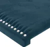 vidaXL Kopfteil mit Ohren Dunkelblau 203x16x118/128 cm Samt Produktbild-Vorschau 5