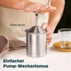 SILBERTHAL Milchaufschäumer Manuell - Edelstahl - 400ml - Produktbild-Vorschau 4