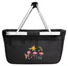 Huuraa Einkaufskorb Flamingos Comic 20 Liter Black Produktbild-Vorschau 1
