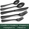 Besteck Set 6 Personen Schwarz, 30 teilig Edelstahl Produktbild-Vorschau 2
