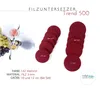 6 Untersetzer FILZ, 3 mm dick, rund, D 10 cm, weinrot Produktbild-Vorschau 2