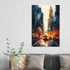 DEQORI Hybrid Leinwand Bild 60x90 cm 'Metropolenrausch' Produktbild-Vorschau 3