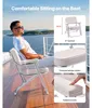SucceBuy Siège de bateau pliable avec cadre en aluminium, Voir les images du produit 5
