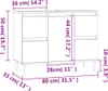 A diagram showing the dimensions of a cabinet. Anteprima dell’immagine prodotto