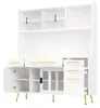 Buffetschrank Weiß mit LED-Beleuchtung & Pegboard, Produktbild-Vorschau 16